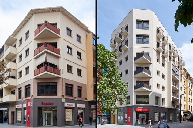 ACR amplía por la azotea un edificio de viviendas en Pamplona con un sistema industrializado