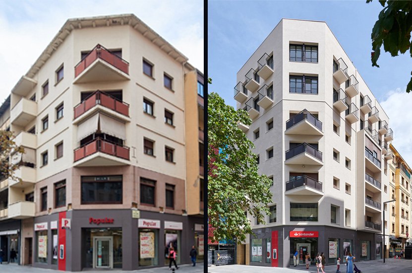 ACR amplía por la azotea un edificio de viviendas en Pamplona con un sistema industrializado