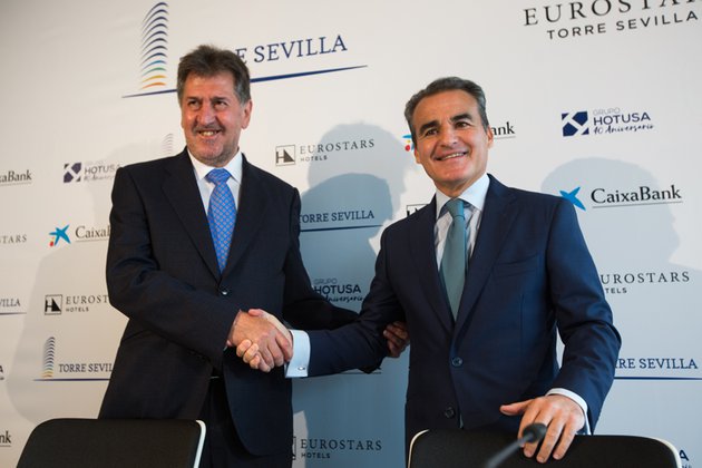 CaixaBank y Grupo Hotusa acuerdan ampliar un 50% el hotel de la Torre Sevilla