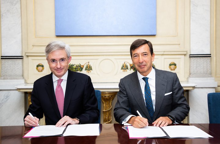 Eduard Mendiluce y Alfonso Saez, encargados de firmar el acuerdo entre EFFIC y Bankinter