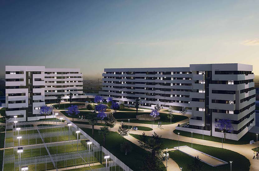 Aedas Homes pone en venta el Edificio Las Flores, la tercera promoción de Jardines Hacienda Rosario