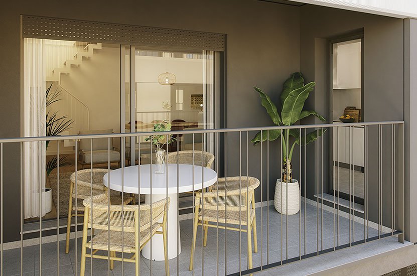 La mitad de las viviendas de obra nueva compradas cuenta con espacios al aire libre