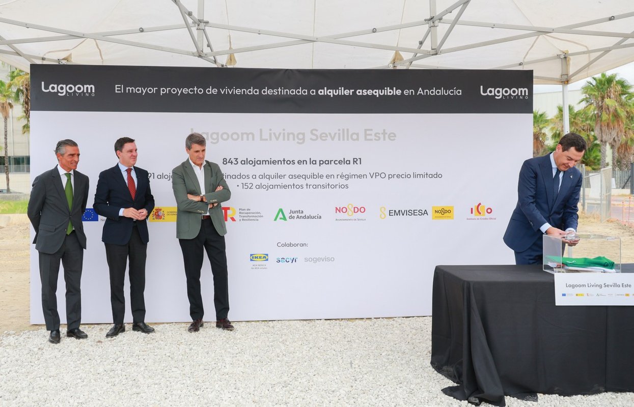 Lagoom Living coloca la primera piedra de sus 843 alojamientos en Sevilla Este