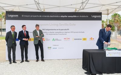 Lagoom Living coloca la primera piedra de sus 843 alojamientos en Sevilla Este
