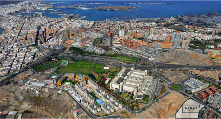 Localización de la futura promoción Singulare de Aedas Homes en Las Palmas de Gran Canaria