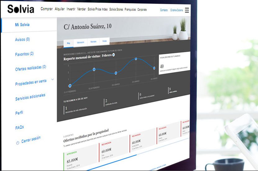 Solvia lanza un espacio digital para que el cliente siga los avances en la venta de su vivienda