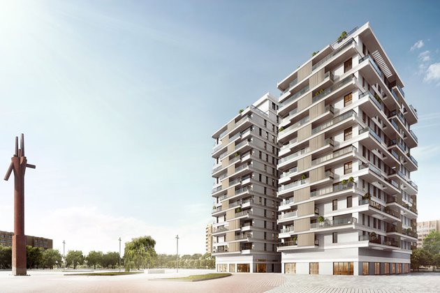 Viviendas sostenibles de AEDAS Homes en la misma Plaza Mayor de Mislata (Valencia)