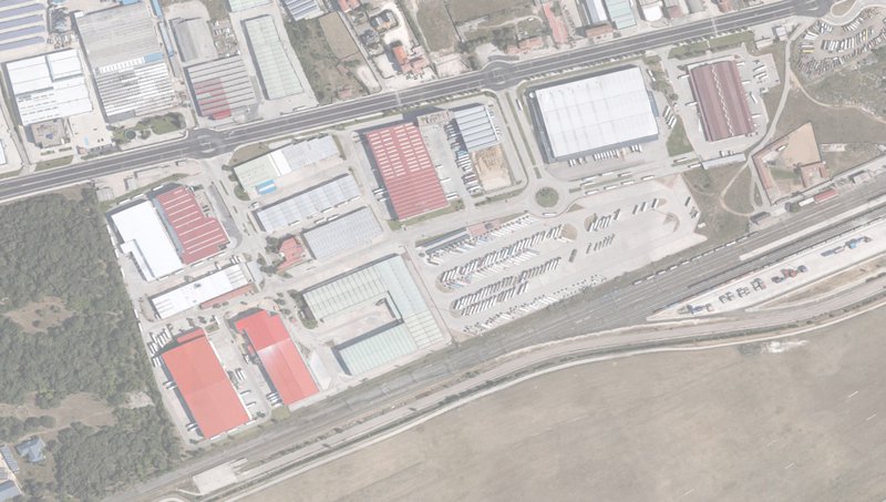 vista satelital del centro de transportes de burgos