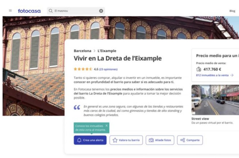 Fotocasa presenta Geo Advisor, una nueva funcionalidad para conocer todo sobre cada barrio de España