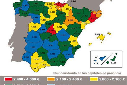 El precio medio de la vivienda nueva en España registra desde máximos una caída del 30,1%, según Sociedad de Tasación