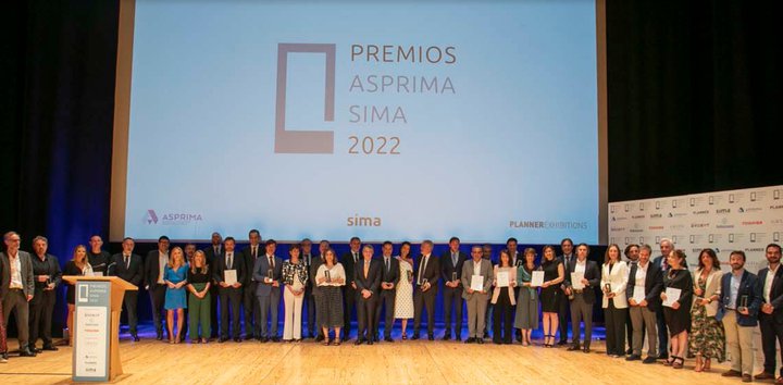 imagen de los galardonados en los premios ASPRIMA-SIMA 2022