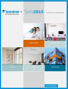 PRODUCTOS Y MATERIALES: Daikin presenta su nueva Tarifa de Precios 2015