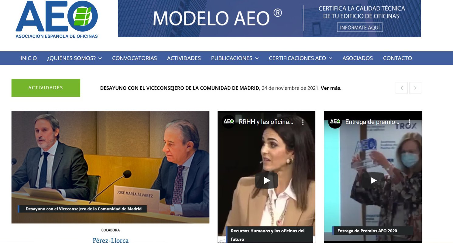 La Asociación Española de Oficinas estrena página web